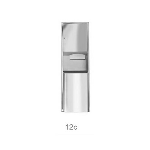 Bradley 237-110000 Towel/Waste, 12 Gal, Surf-Mtd